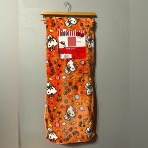 Hello Kitty Orange Cloud Throw Blanket 60” x 70”